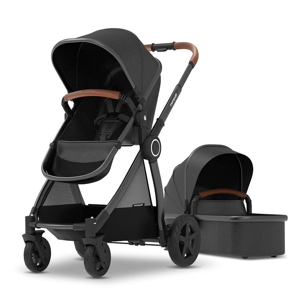 Mompush Ultimate 2 Stroller Bassinet Black Black Frame